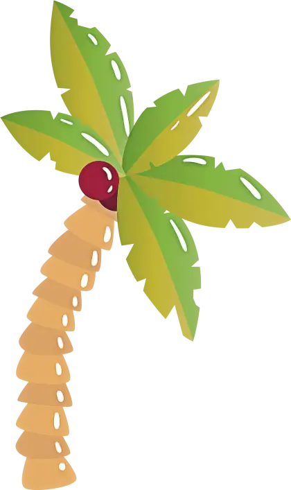 Stylized Tropical Palm Tree Design