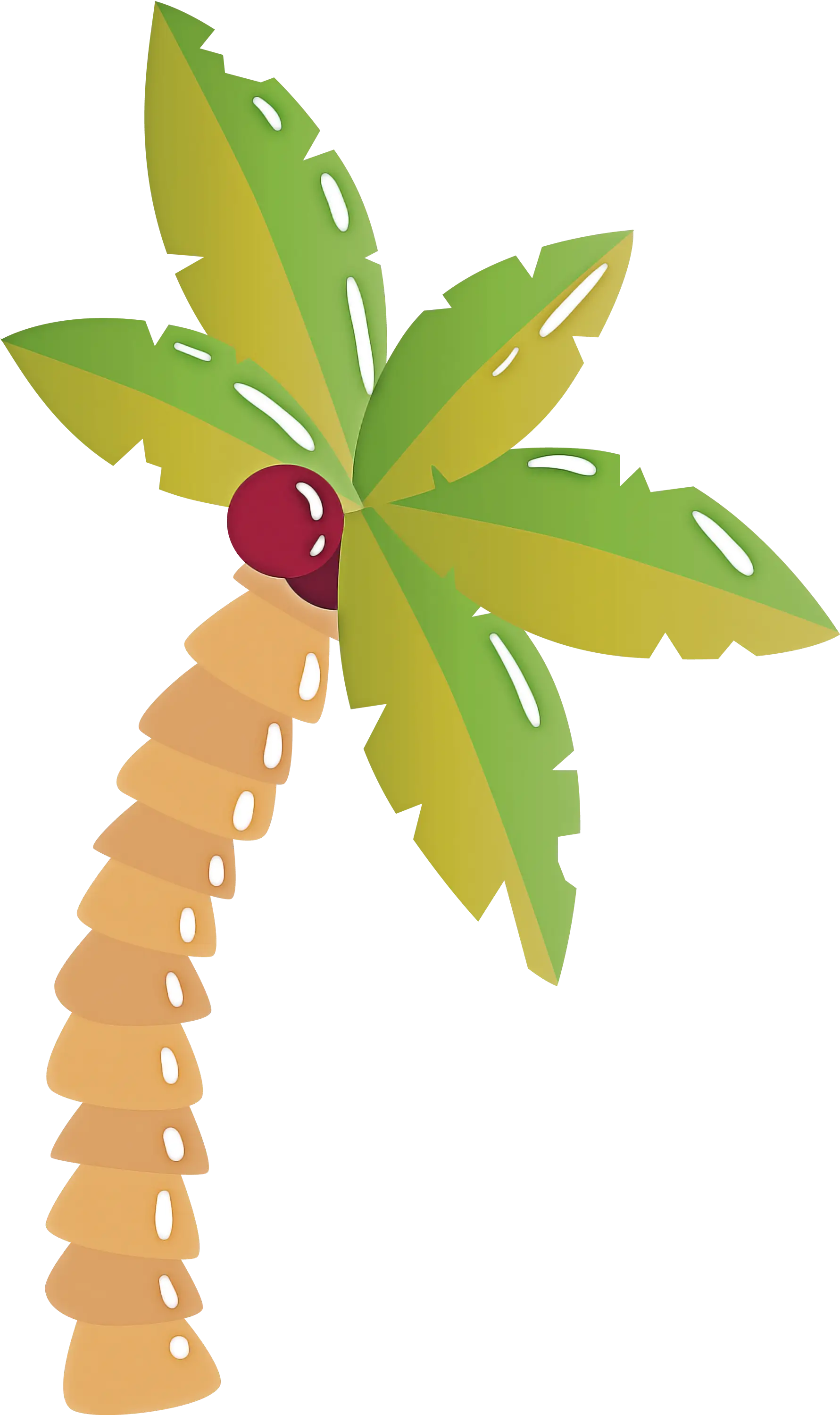 Stylized Tropical Palm Tree Design
