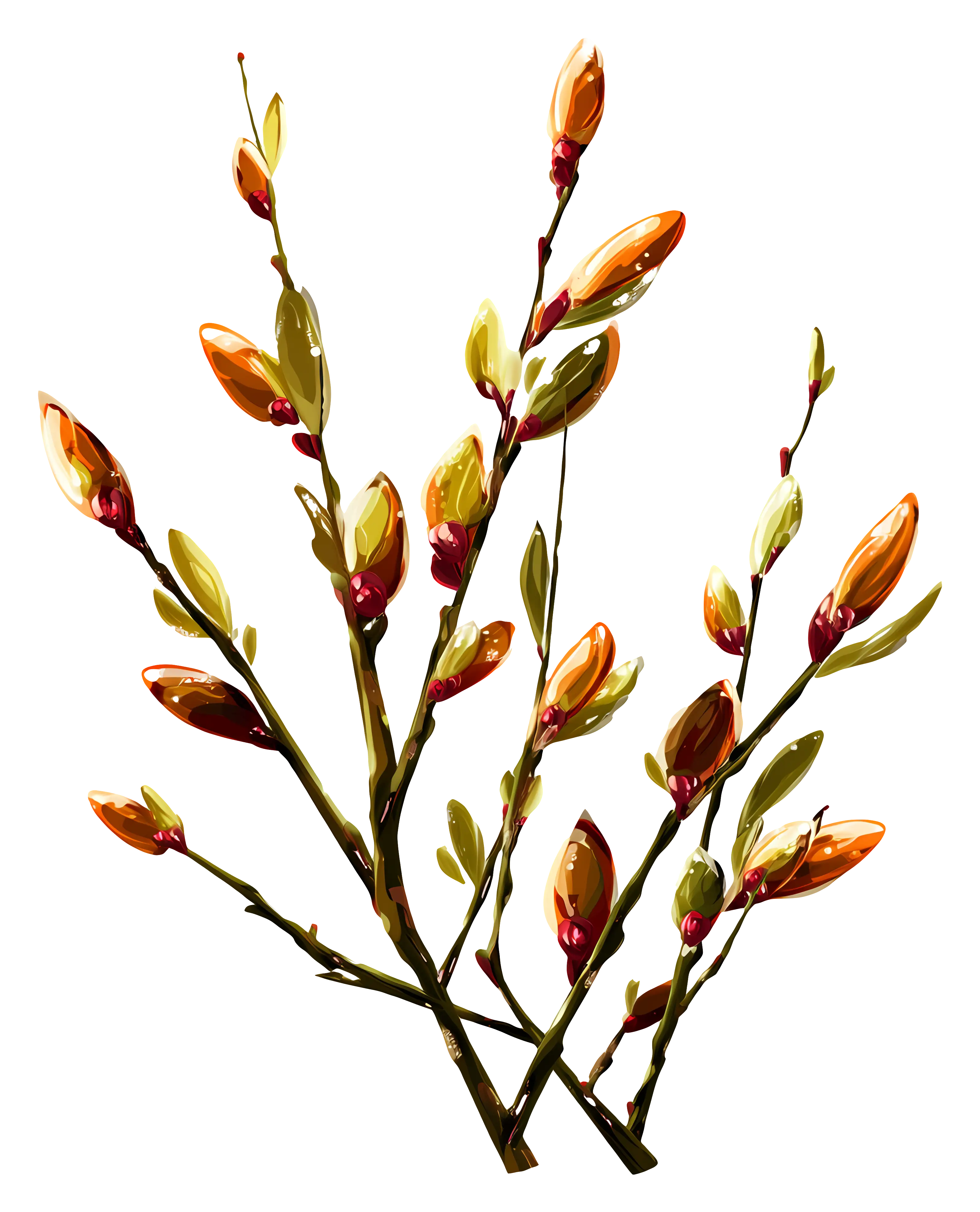 Branches with Budding Leaves
