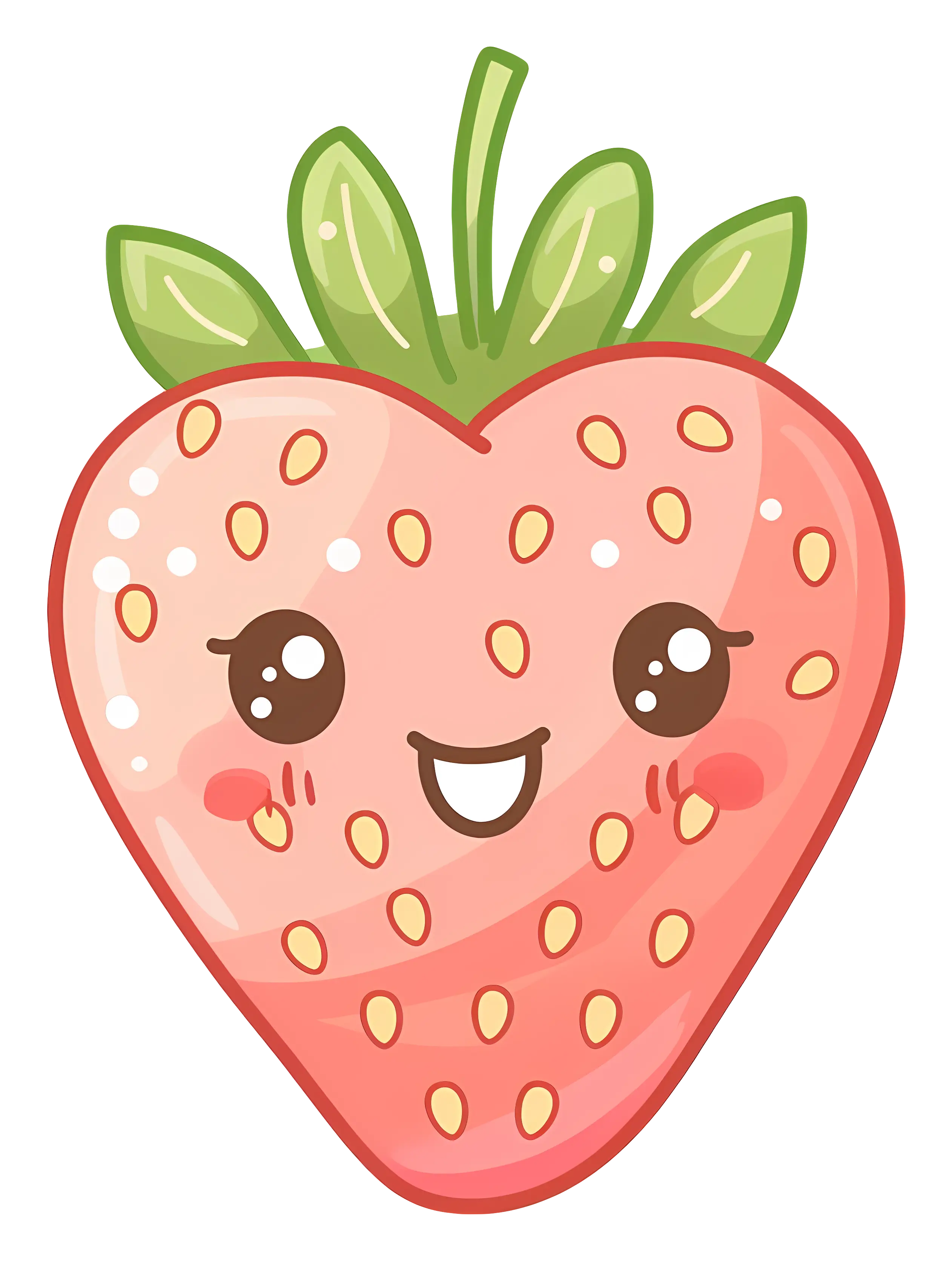 Cute Smiling Strawberry Cartoon