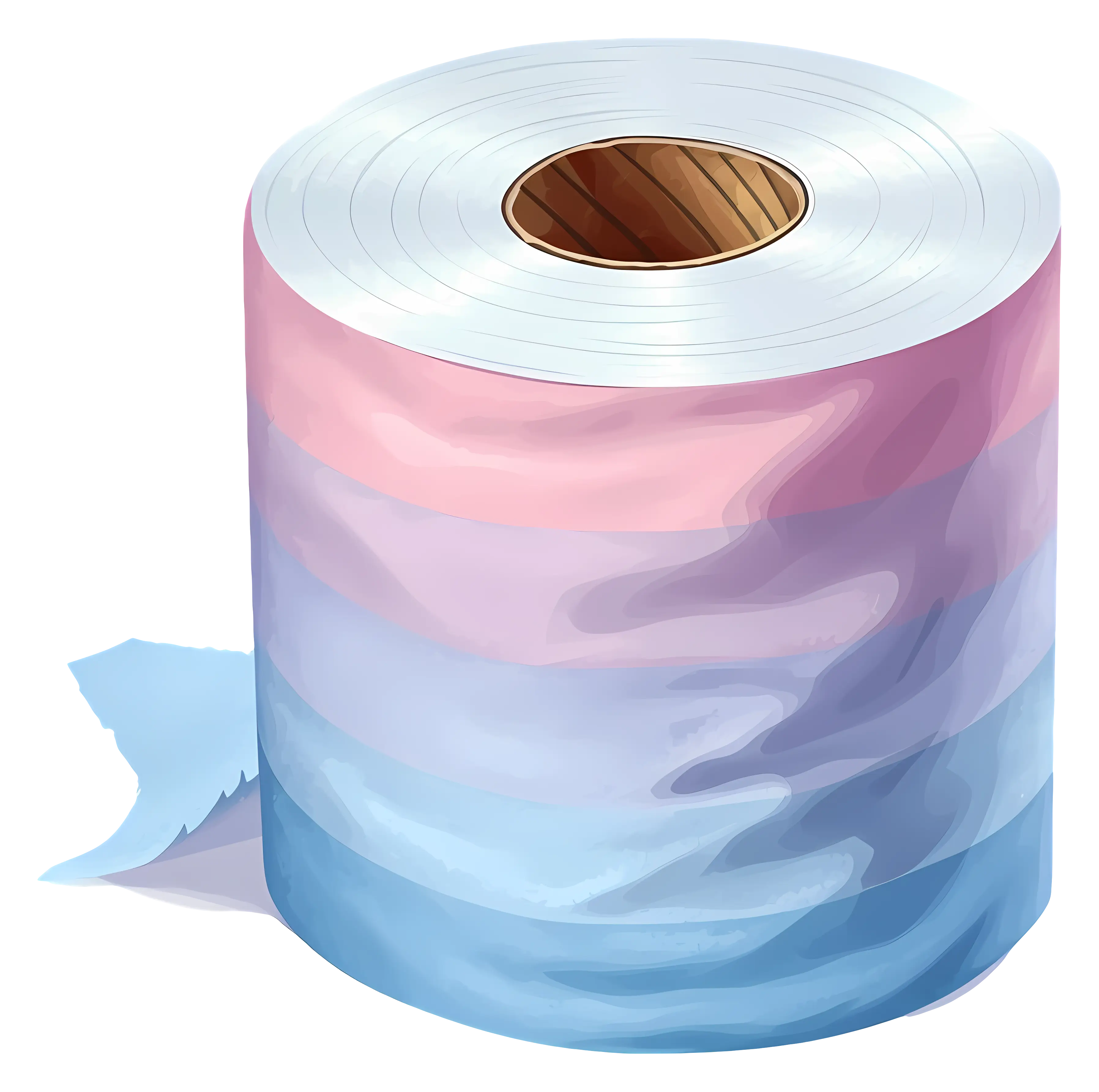 Pastel Colored Toilet Paper Roll for Bathroom Hygiene