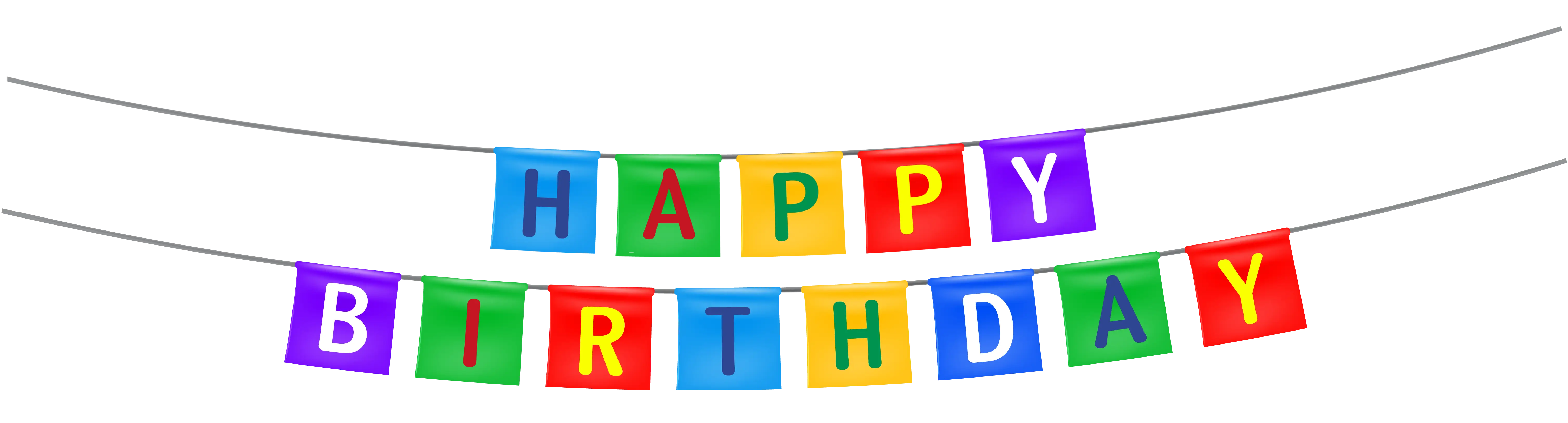 Colorful Happy Birthday Party Banner