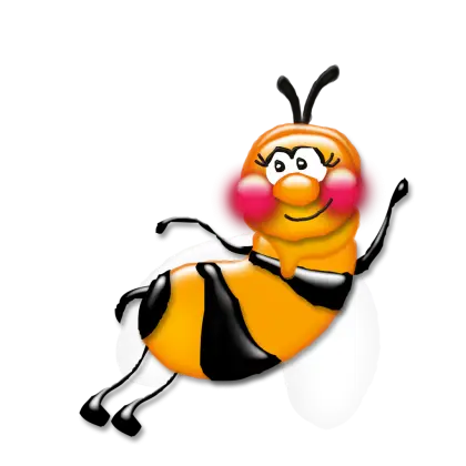 Funny Cartoon Bee Character
