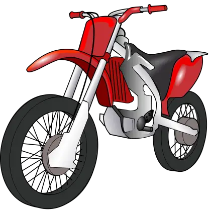 Red Motorcycle Illustration