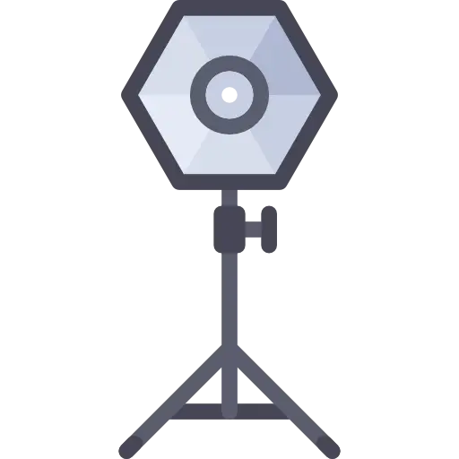 Hexagonal Studio Light on Stand