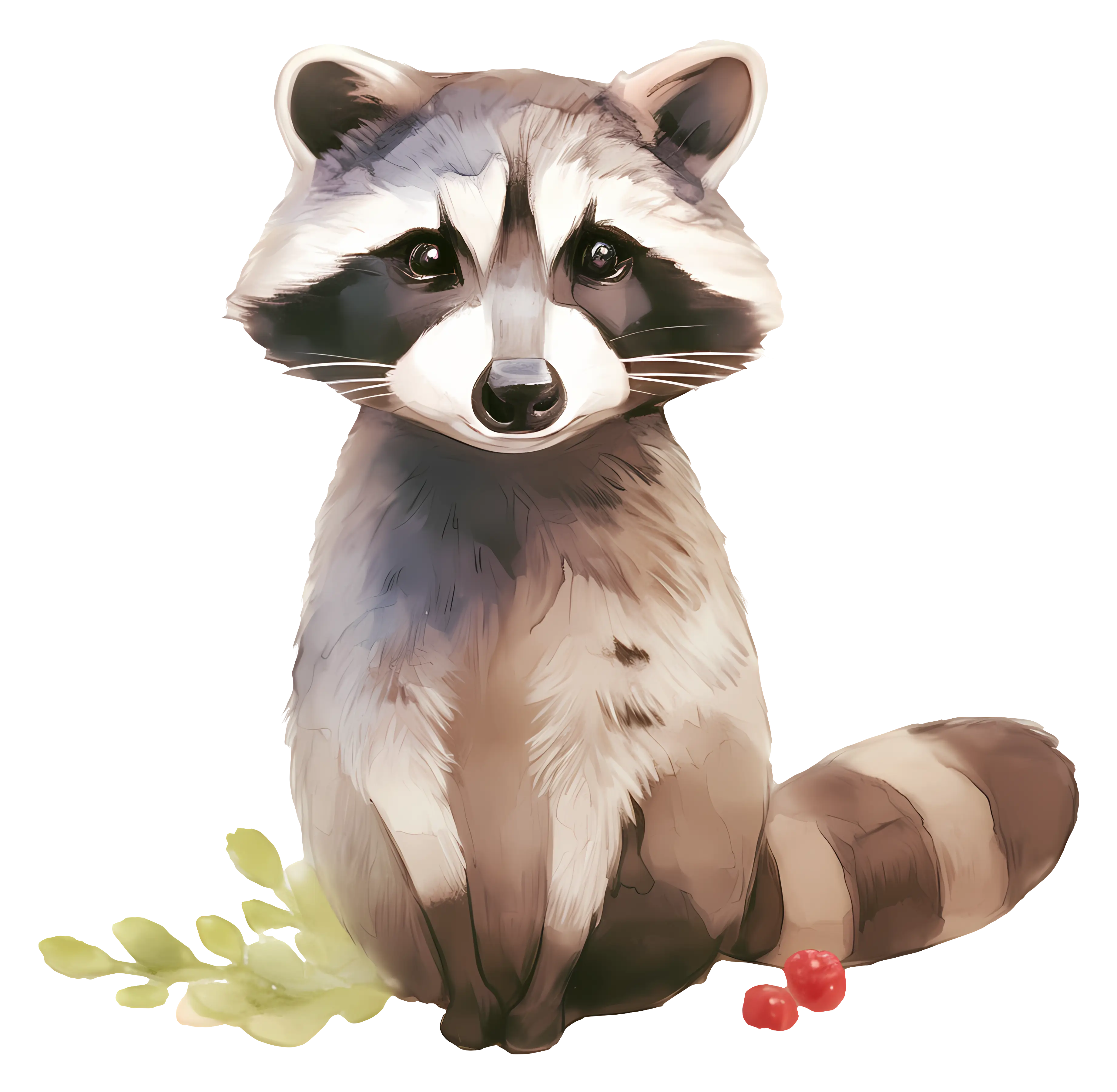 Cute Raccoon Illustration