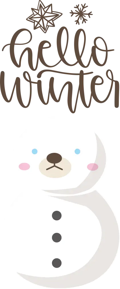 Hello Winter with Cute Snowman