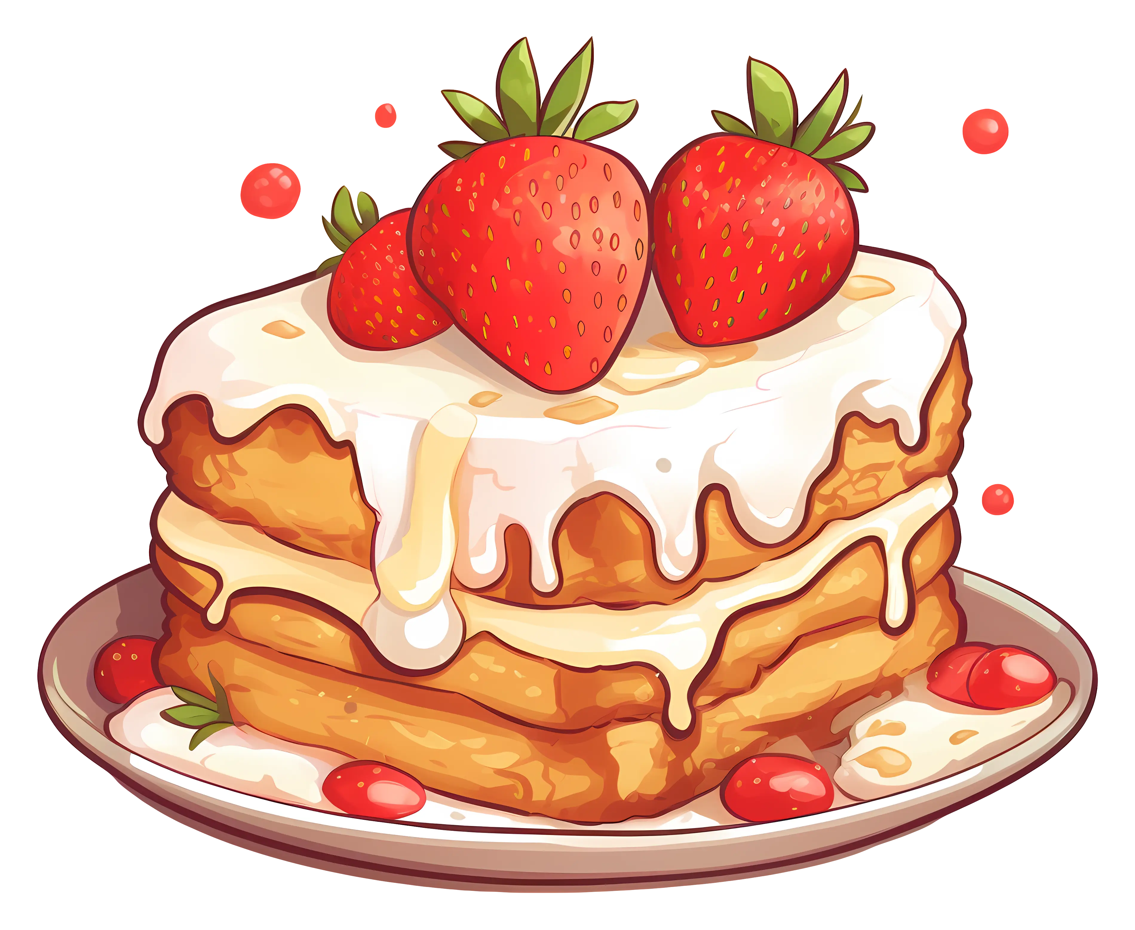 Strawberry Shortcake with Creamy Topping
