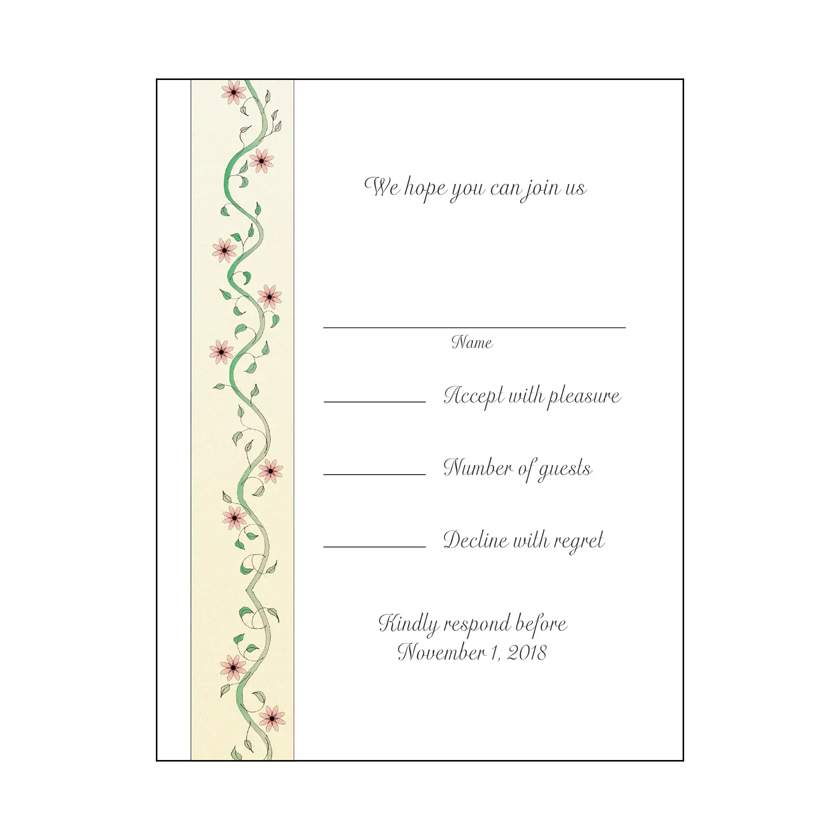 Decorative Invitation Card