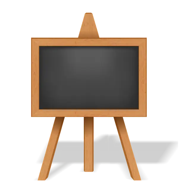 Elegant Wooden Chalkboard on Easel