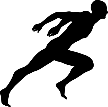 Silhouette of a Runner in Action