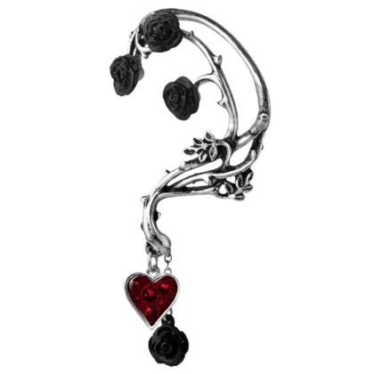 Gothic Question Mark Pendant with Roses