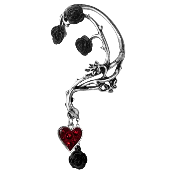 Gothic Question Mark Pendant with Roses