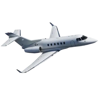 Luxurious White Private Jet in Air