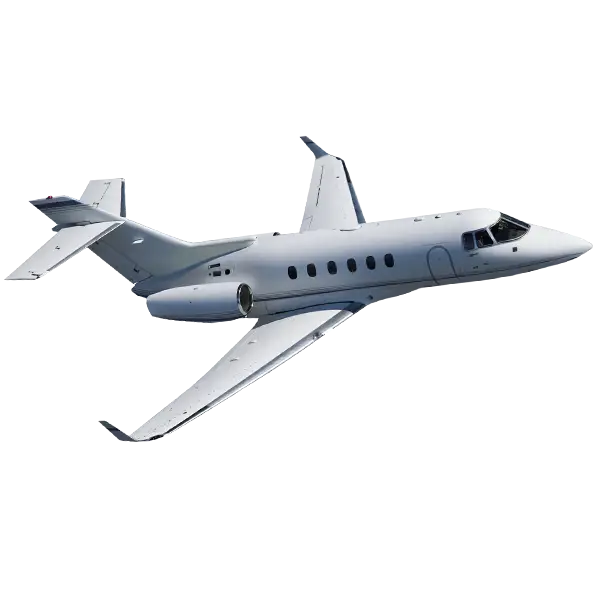 Luxurious White Private Jet in Air