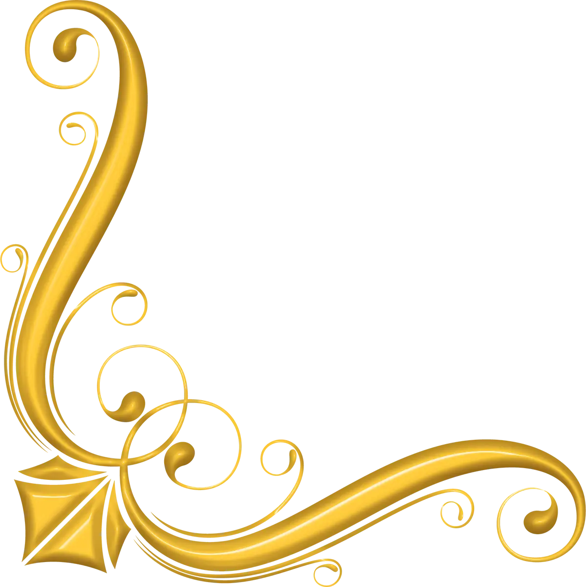 Golden Decorative Corner Design
