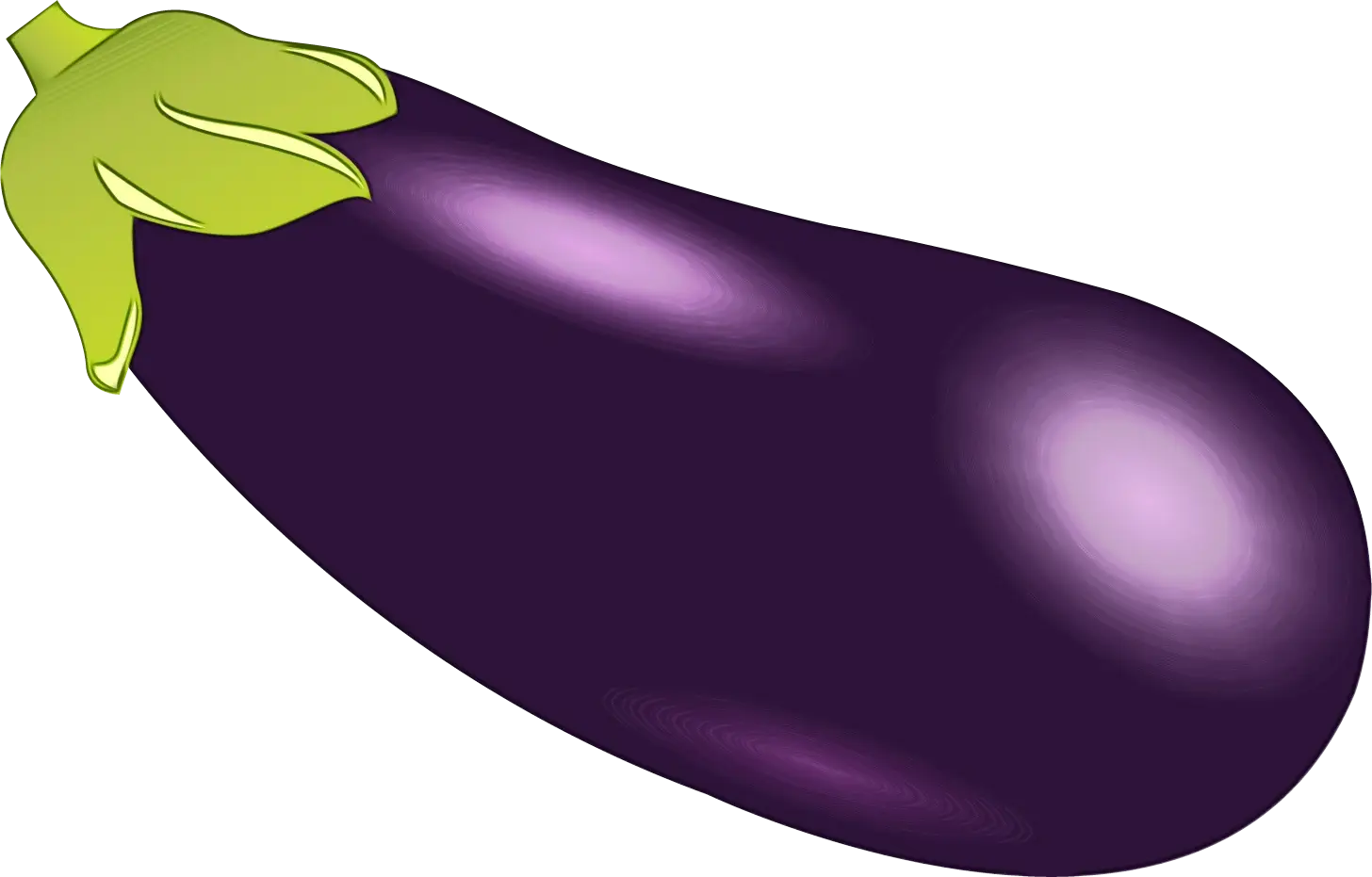 Purple Eggplant Cartoon Style
