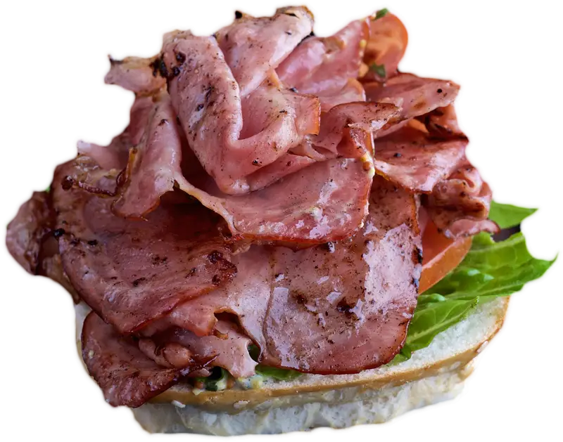 Stacked Meat Sandwich with Lettuce