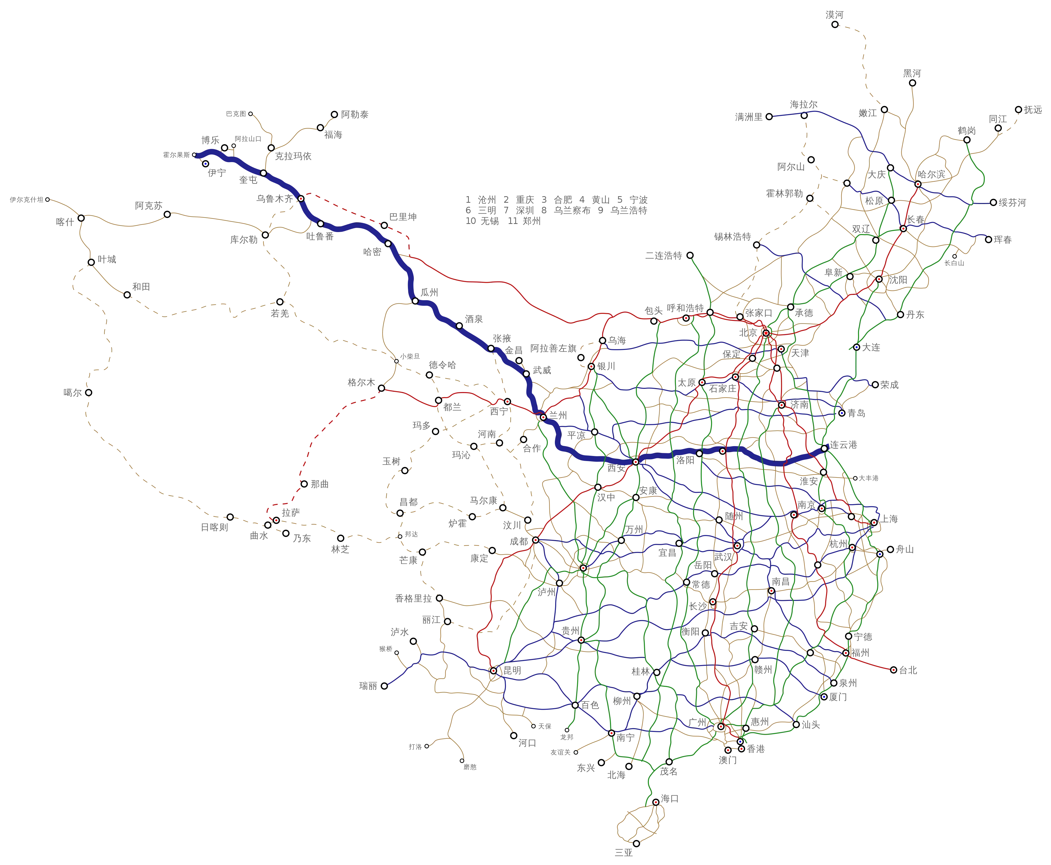 Detailed Map of Highways and Routes