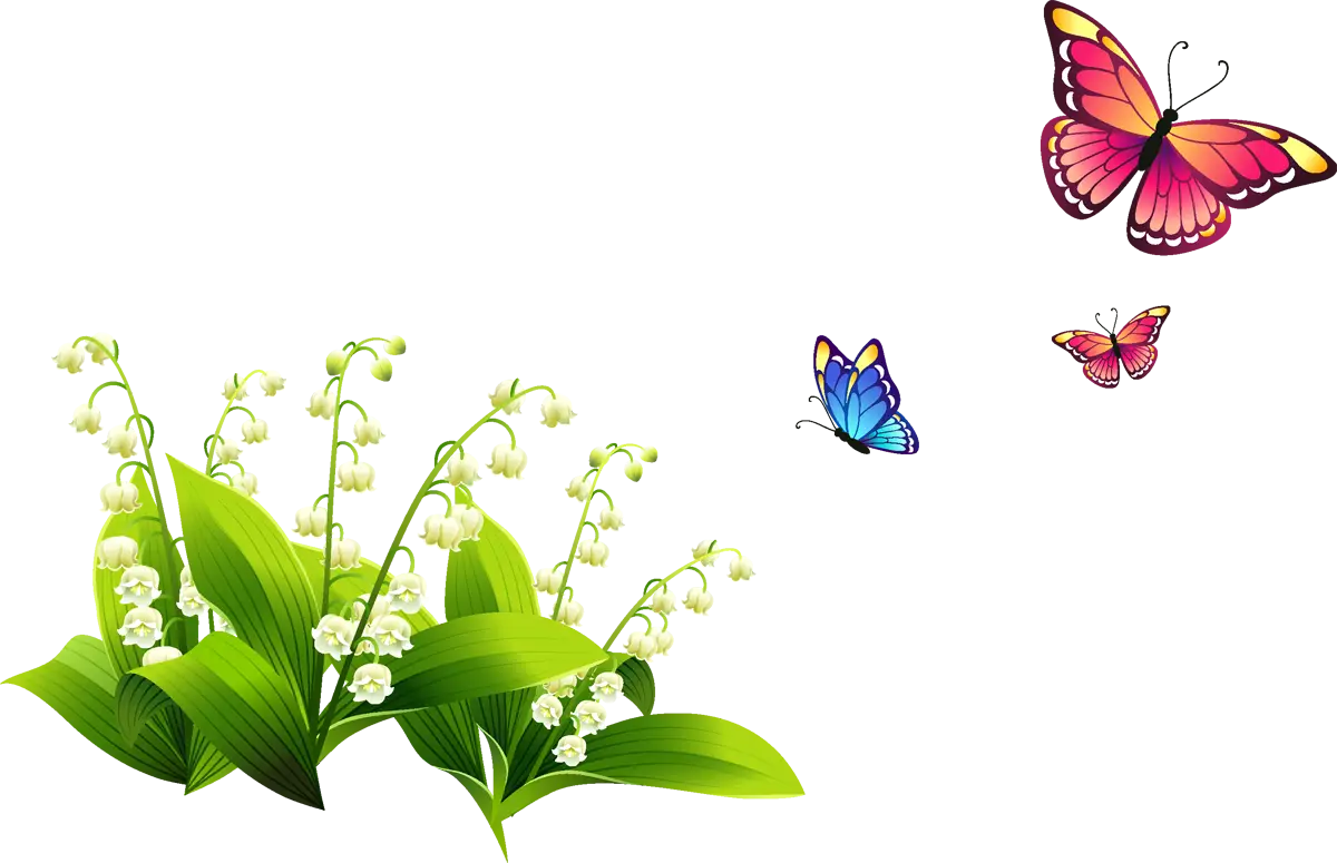 Butterflies Flying Around Flowers
