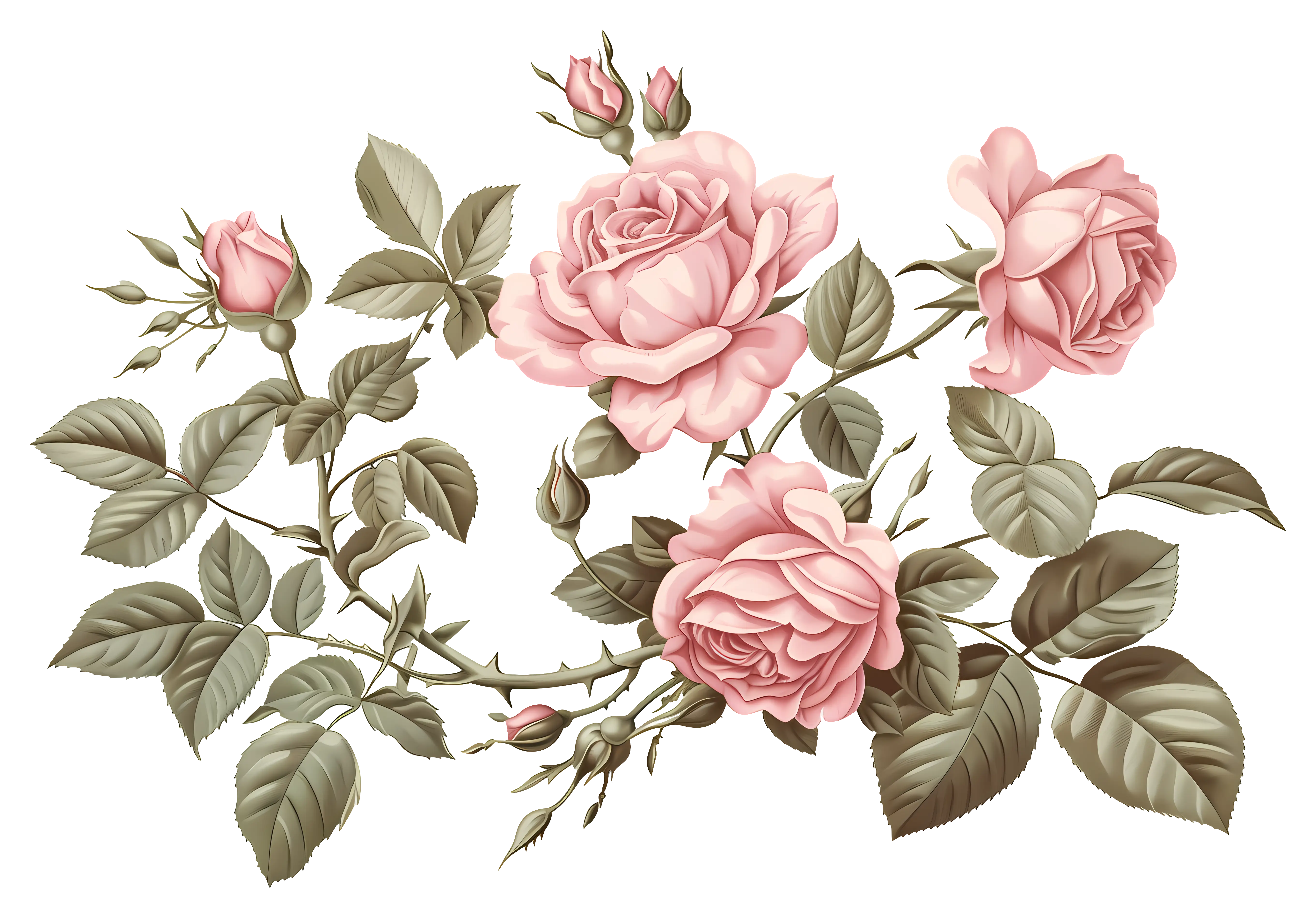 Bunch of Elegant Pink Roses