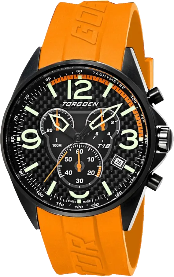 Torgoen Watch with Orange Strap