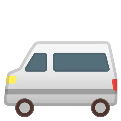 Grey Van Commuter Vehicle Illustration