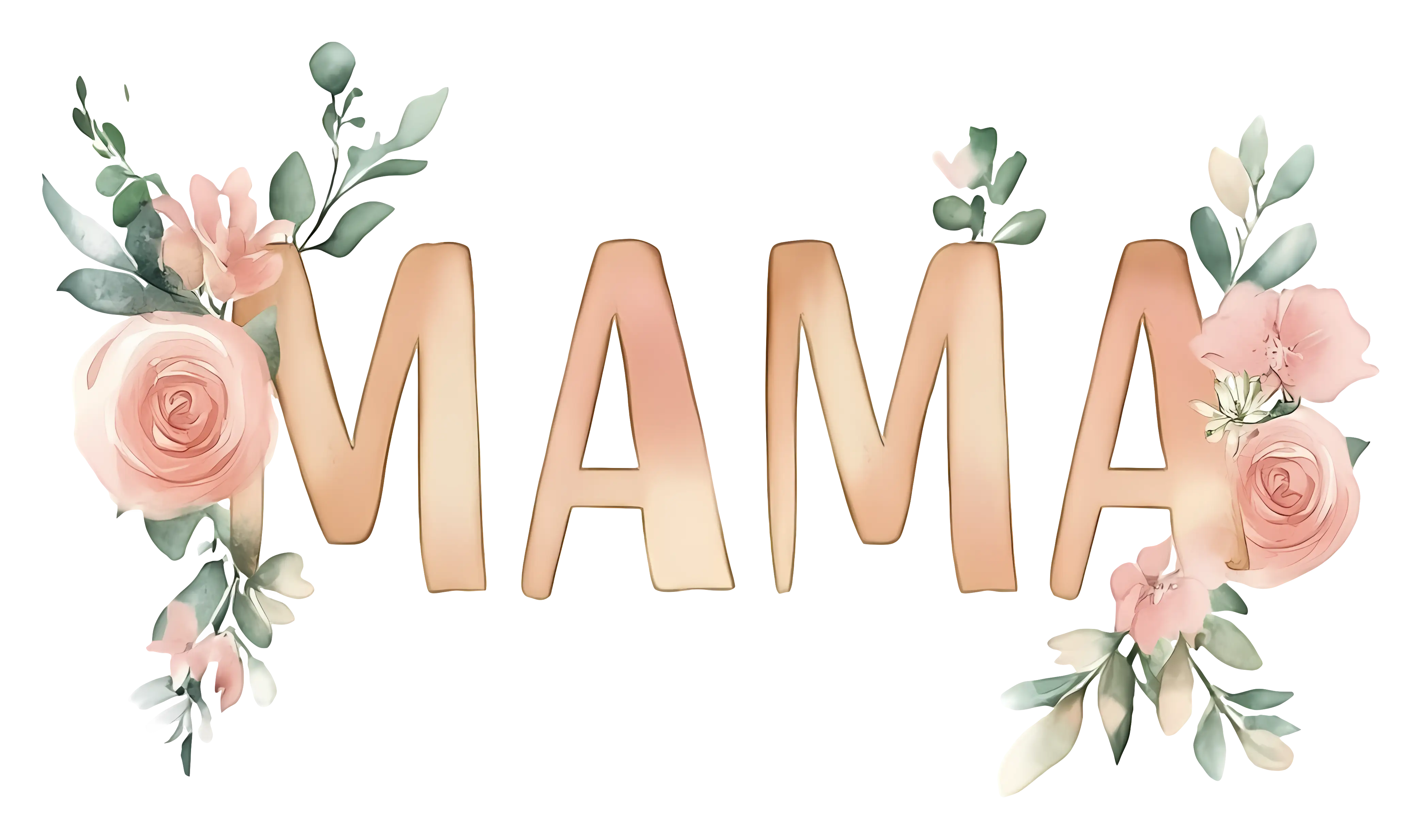 Mama with Floral Decoration