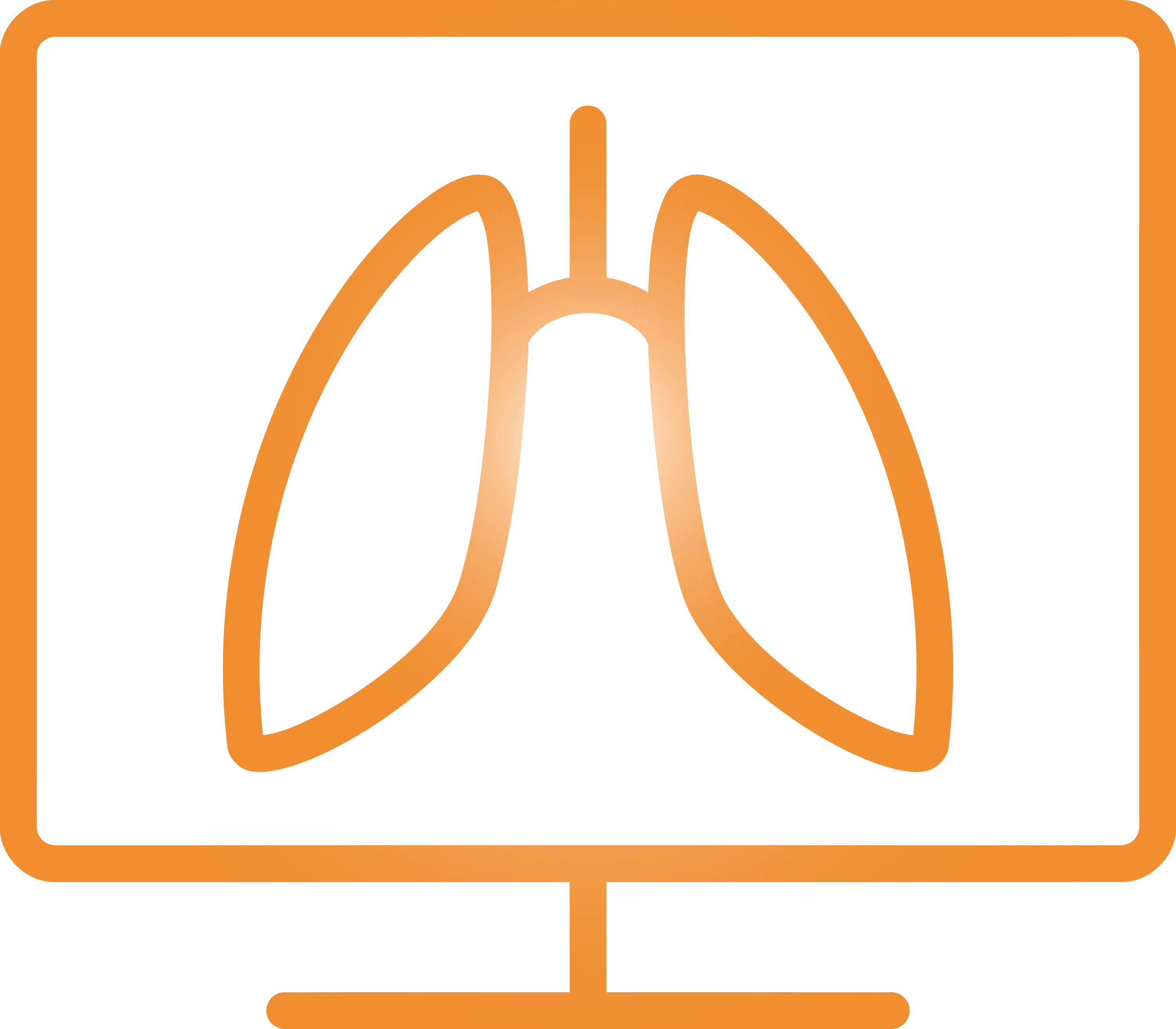 Detailed Medical Lungs on Screen Symbols