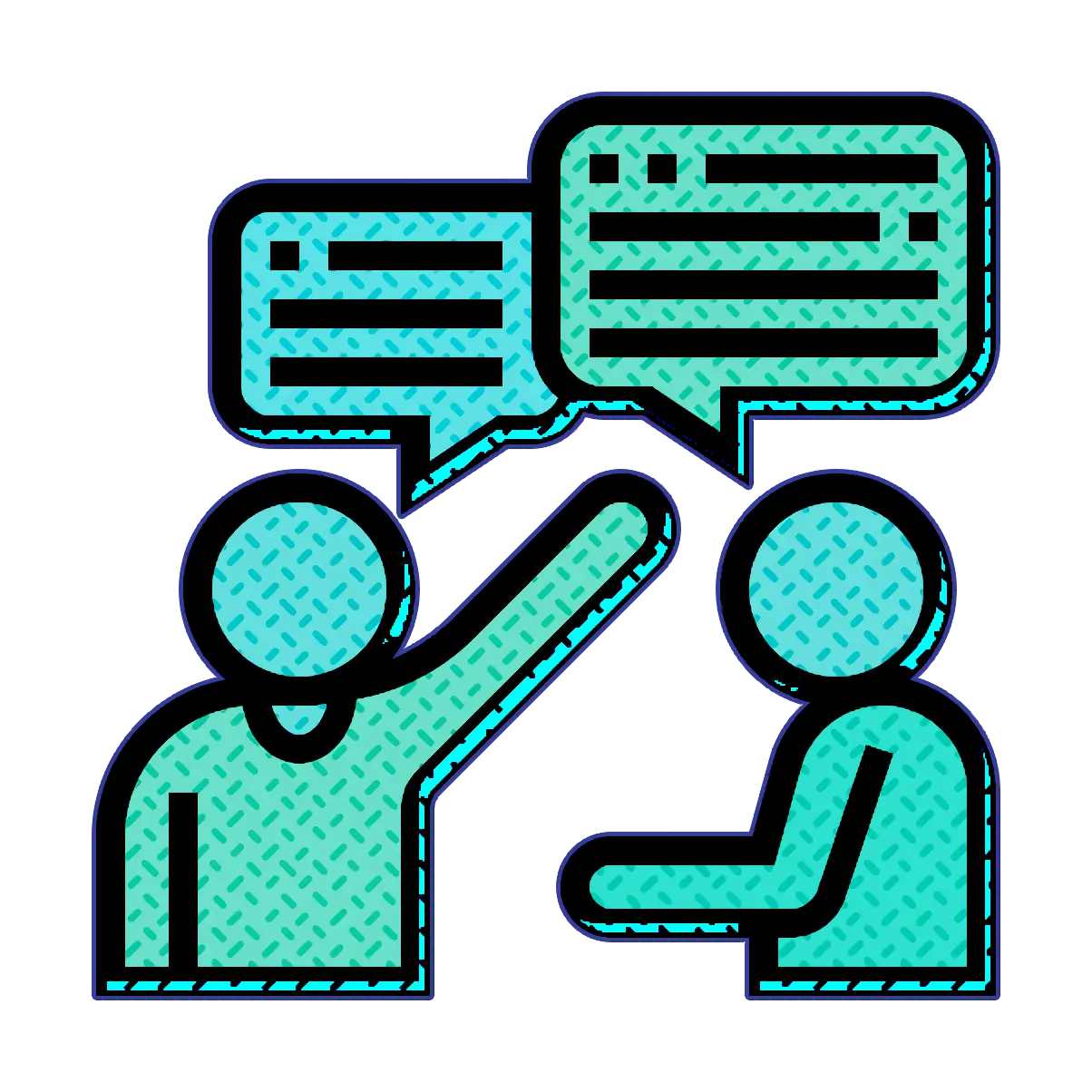 Discussion with Speech Bubbles Icon