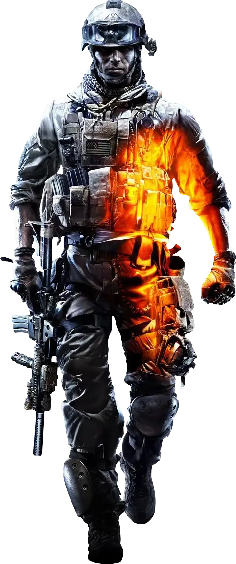 Modern Soldier with Weapon in Tactical Gear