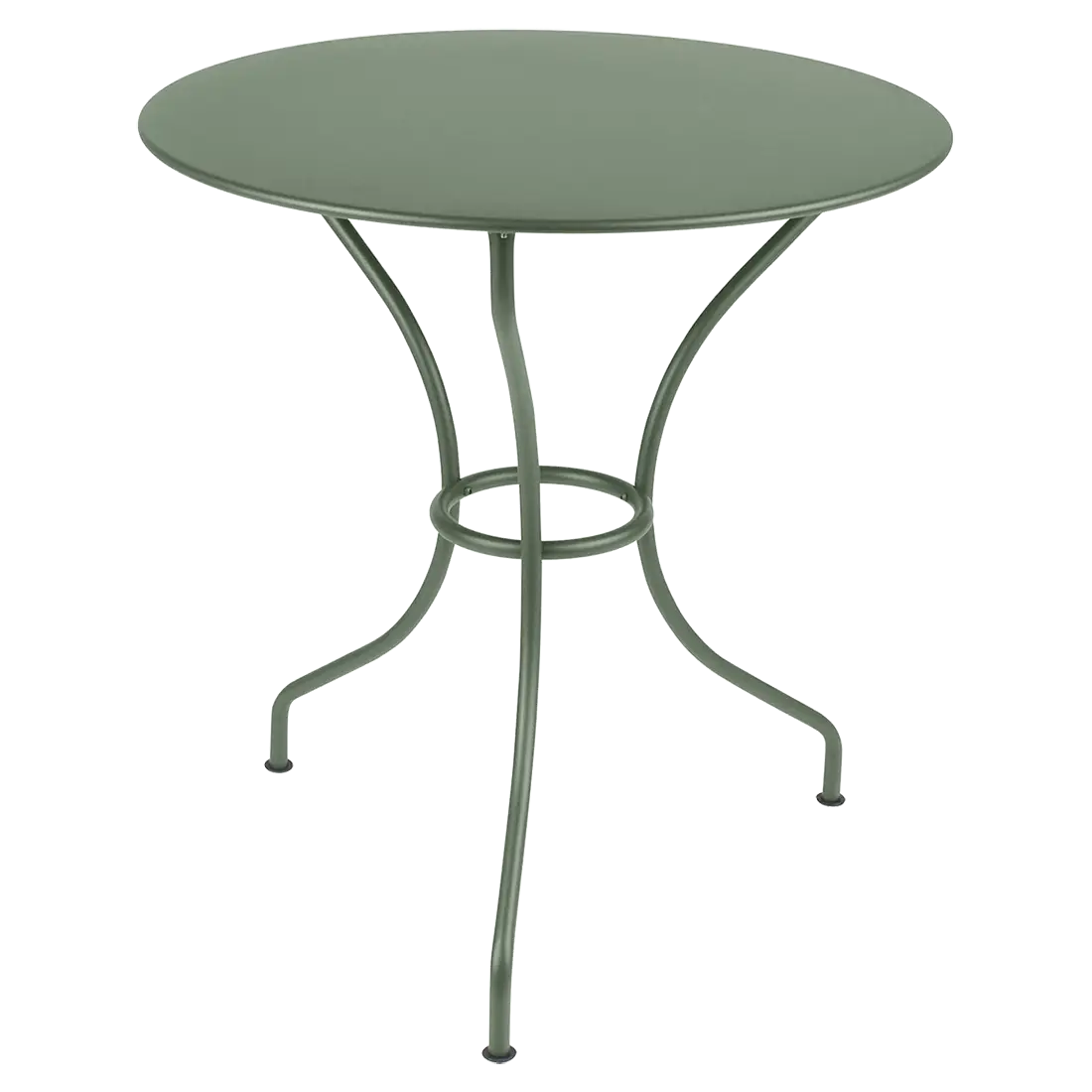 Minimalist Green Round Table for Outdoors