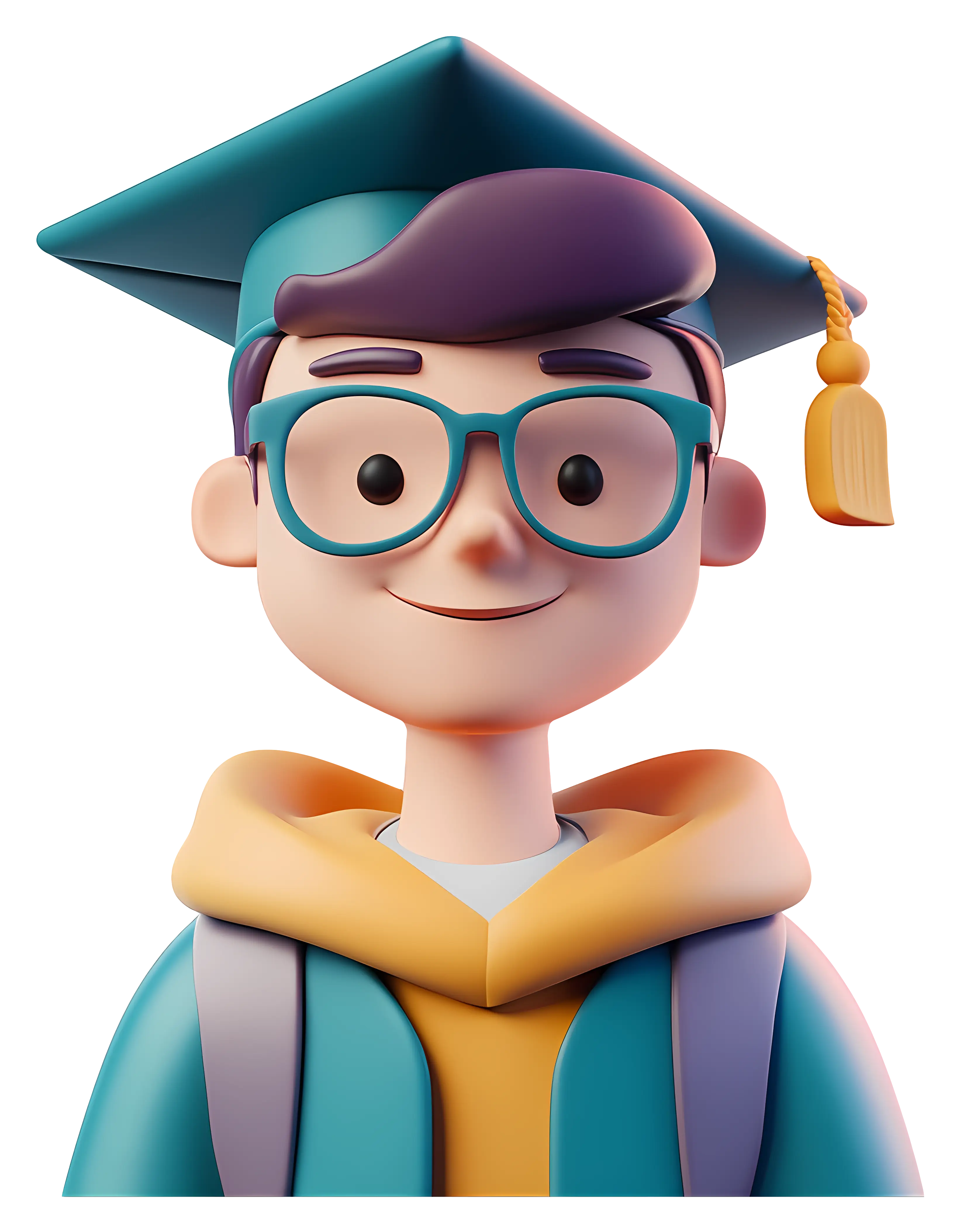 Smiling Graduate Character