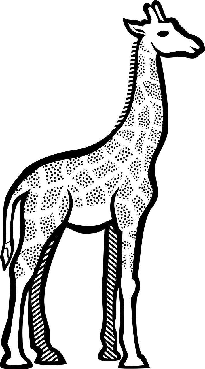 Tall Giraffe with Spots