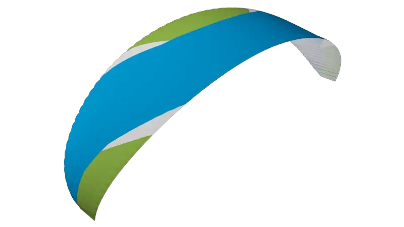 Blue and Green Curved Ribbon Design