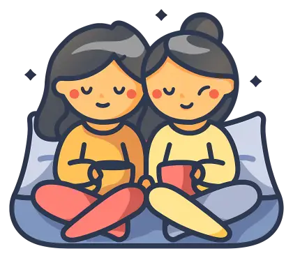 Cartoon Couple Sitting Together
