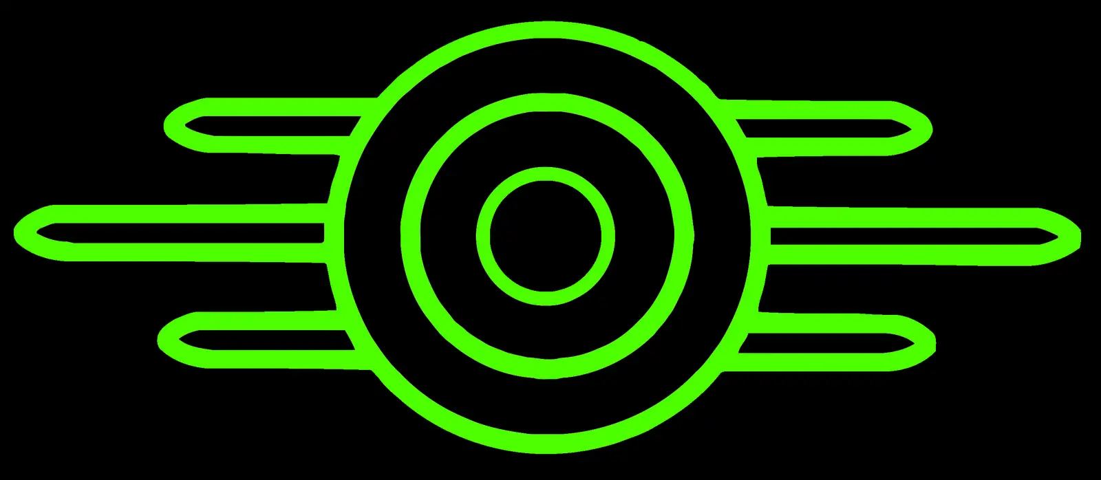 Green Circular Symbol with Lines