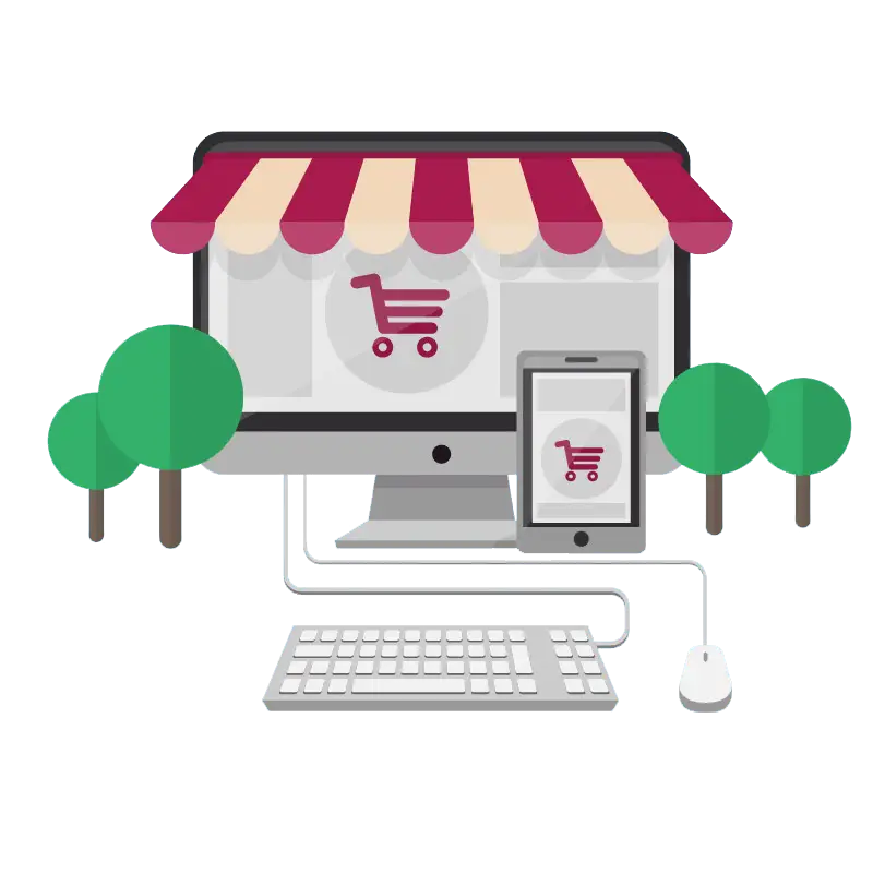 E-commerce and Online Shopping Illustration