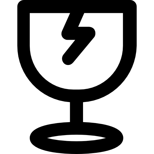 Fragile Glass Icon for Packaging