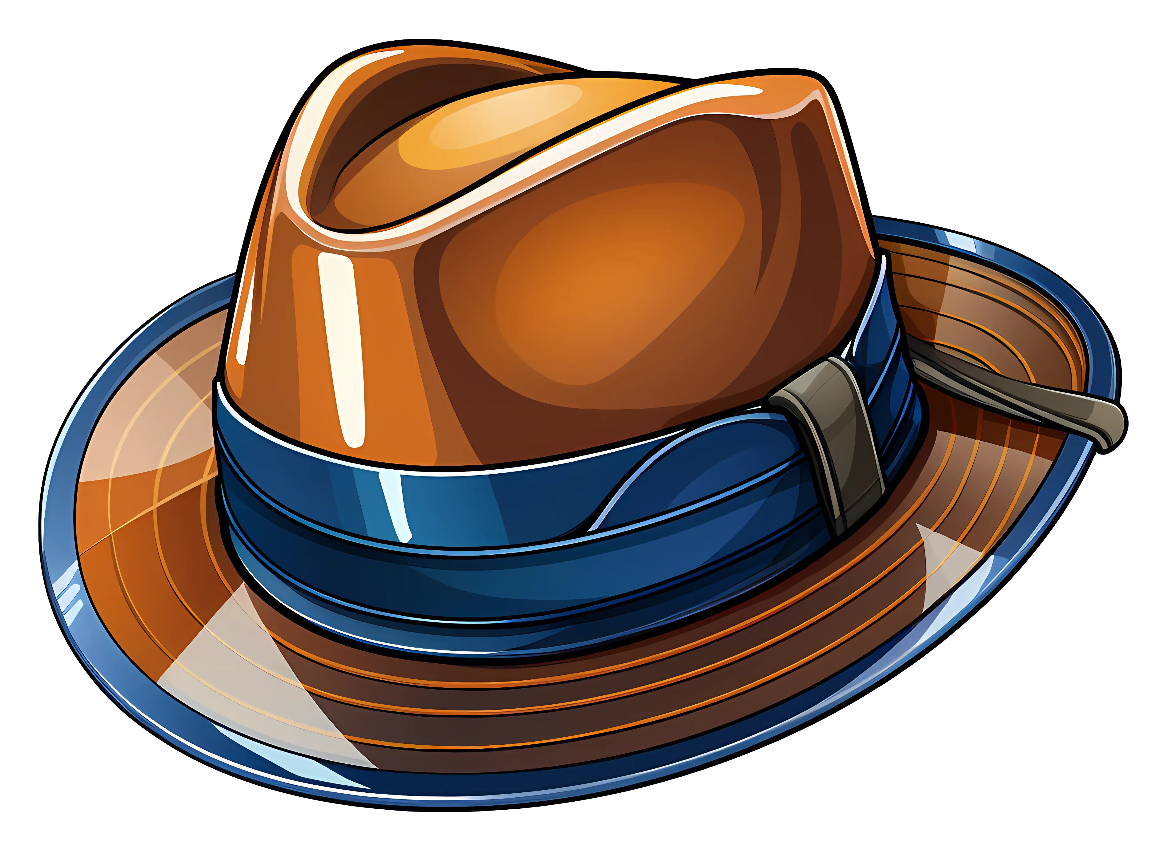 Orange and Blue Hat with Stylish Design