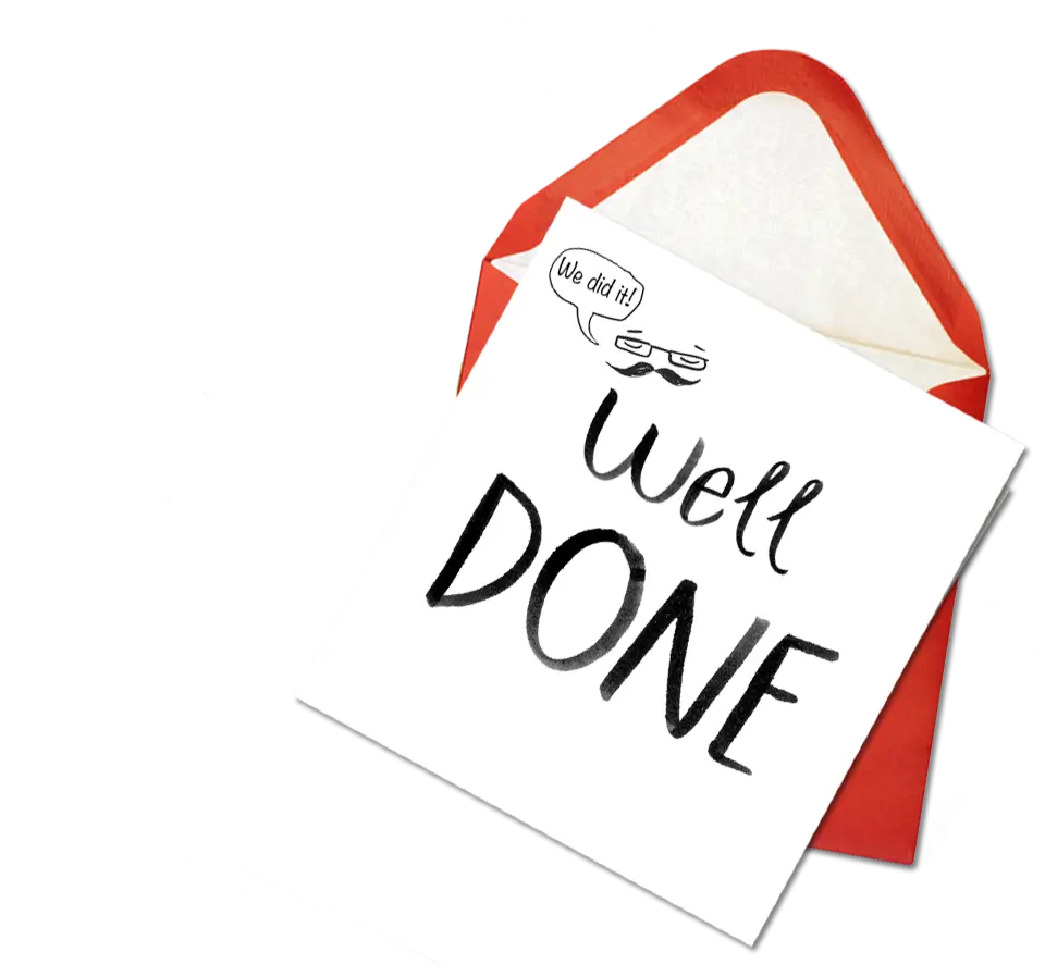Well Done Card for Celebrating Achievements