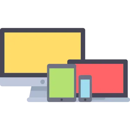 Icons of Computer, Tablet, and Mobile Devices