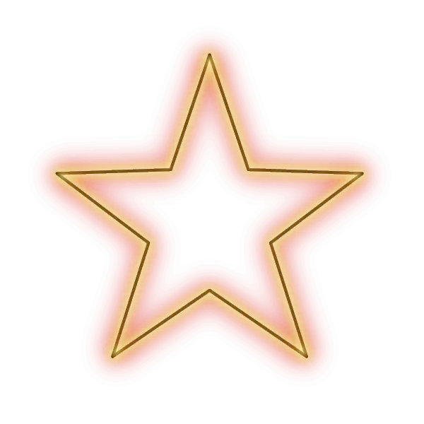 Neon Glowing Star Decoration