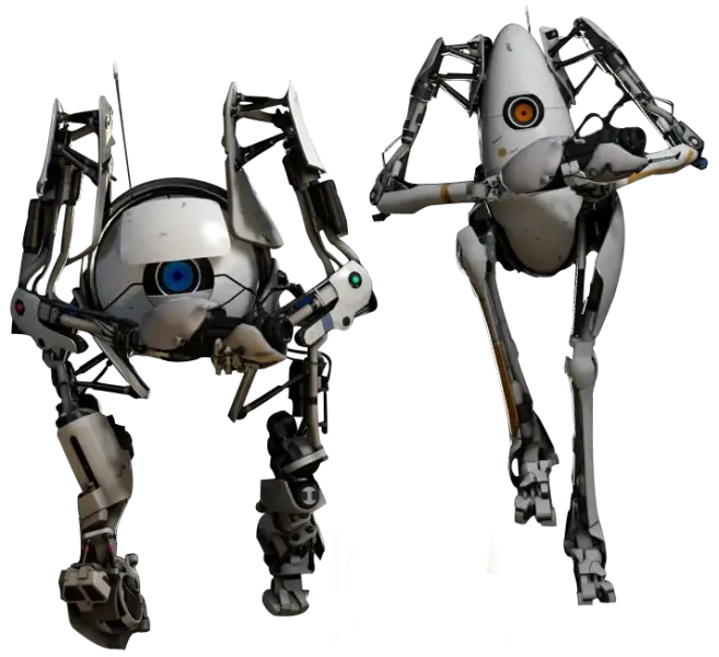 White Mechanical Robots Characters
