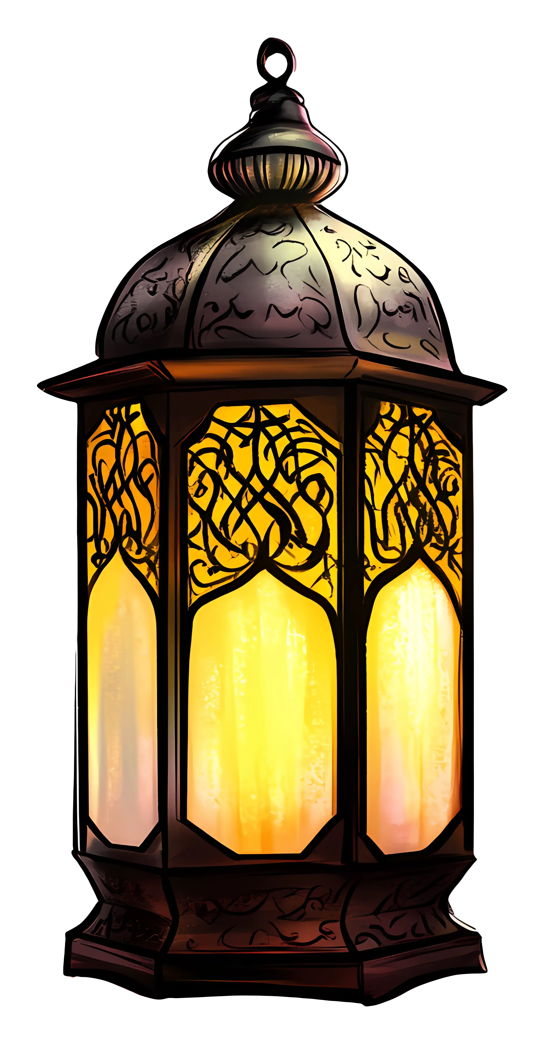 Vintage Hanging Lantern Illustration