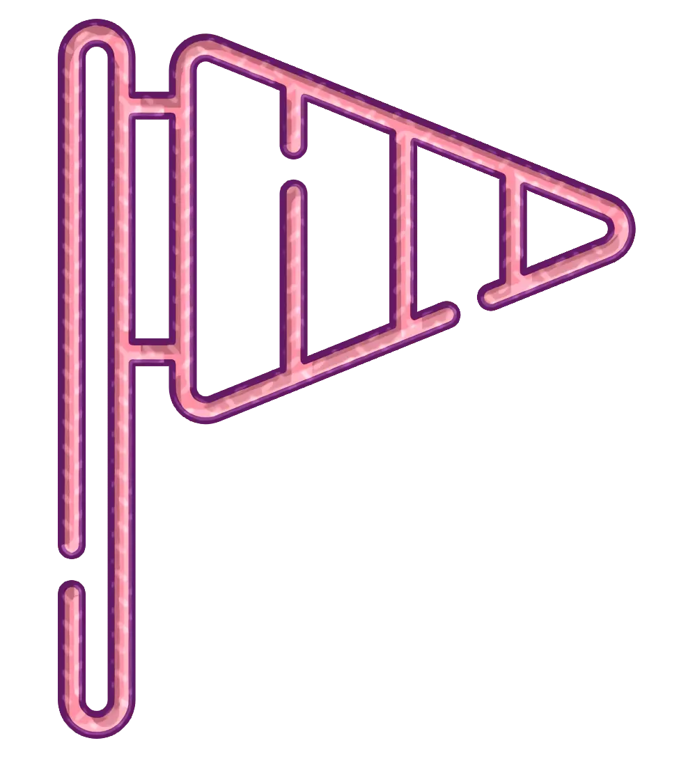 Purple Flag Icon in Simple Design