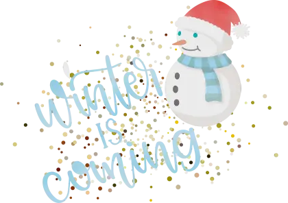 Cheerful Snowman with Winter Message
