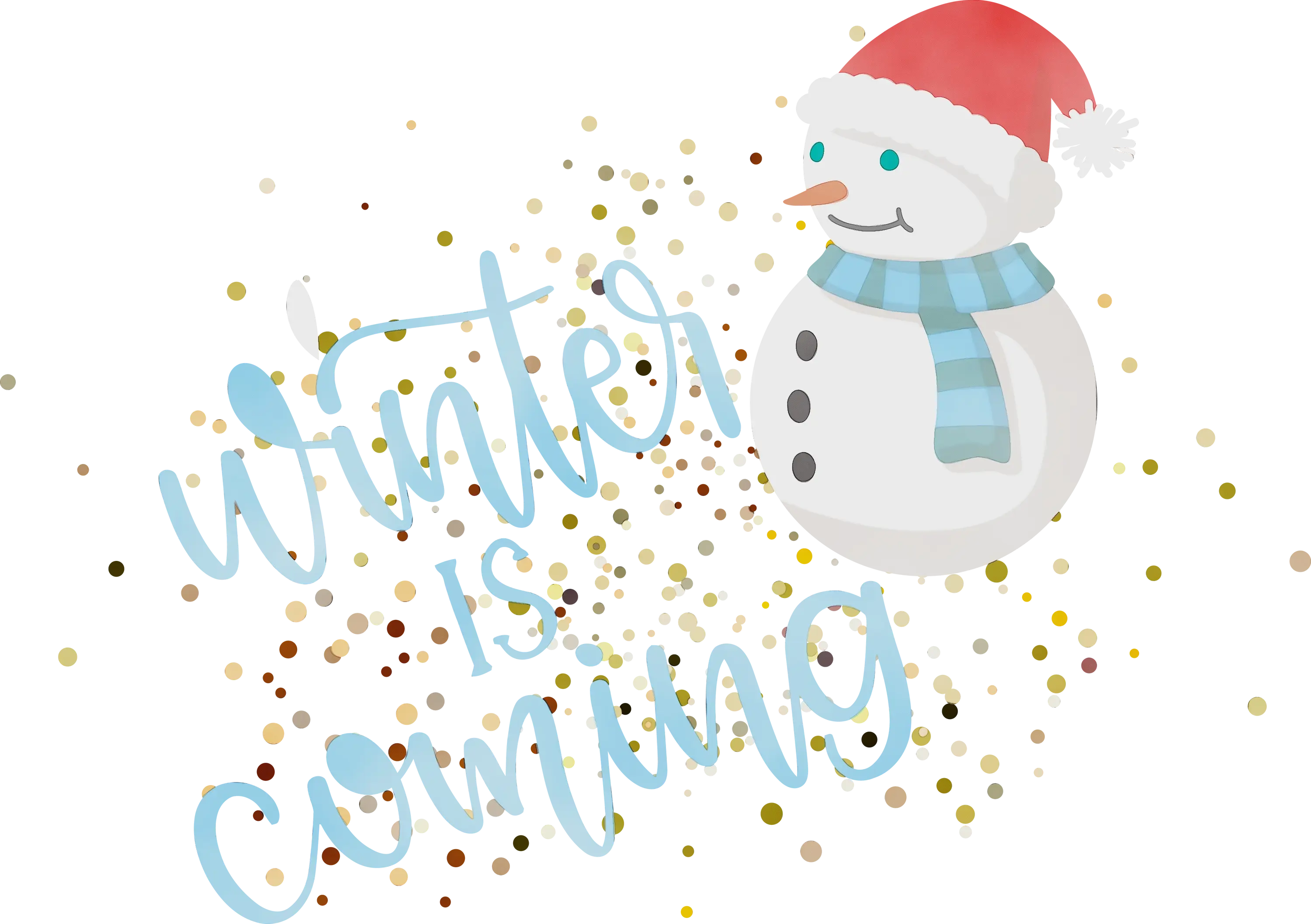 Cheerful Snowman with Winter Message