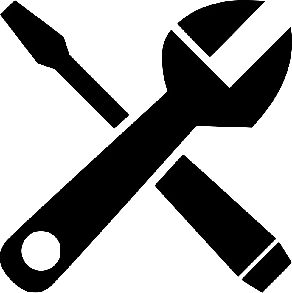 Wrench and Screwdriver Icon for Repair and Maintenance