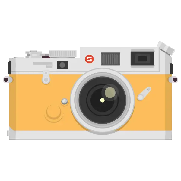 Yellow Retro Camera in Classic Design